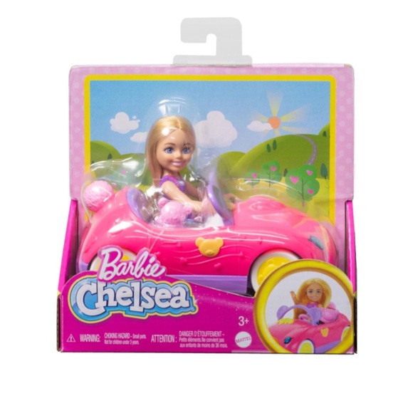 Barbie Chelsea With Bear Convertible And Teddy Bear - Picture 1 of 5